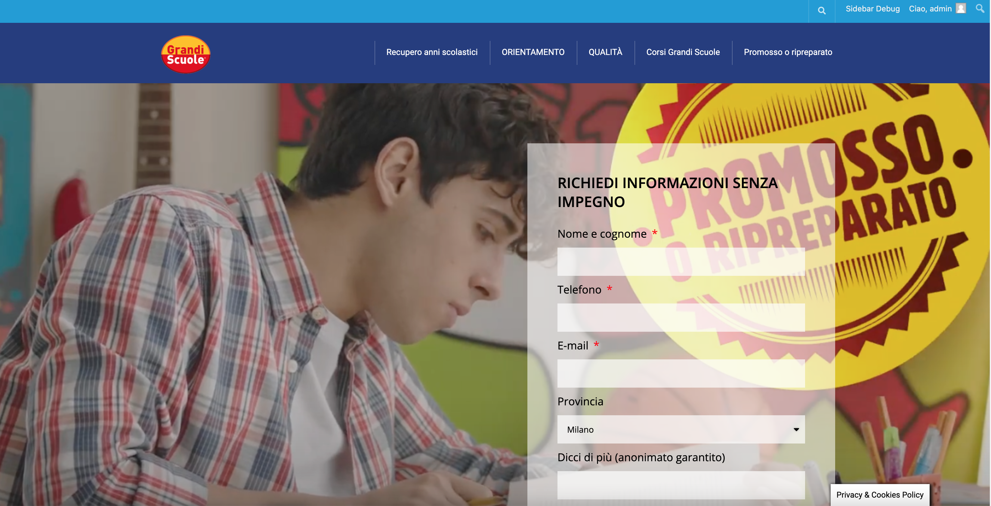 Screenshot sito CEPU - prima pagina Google